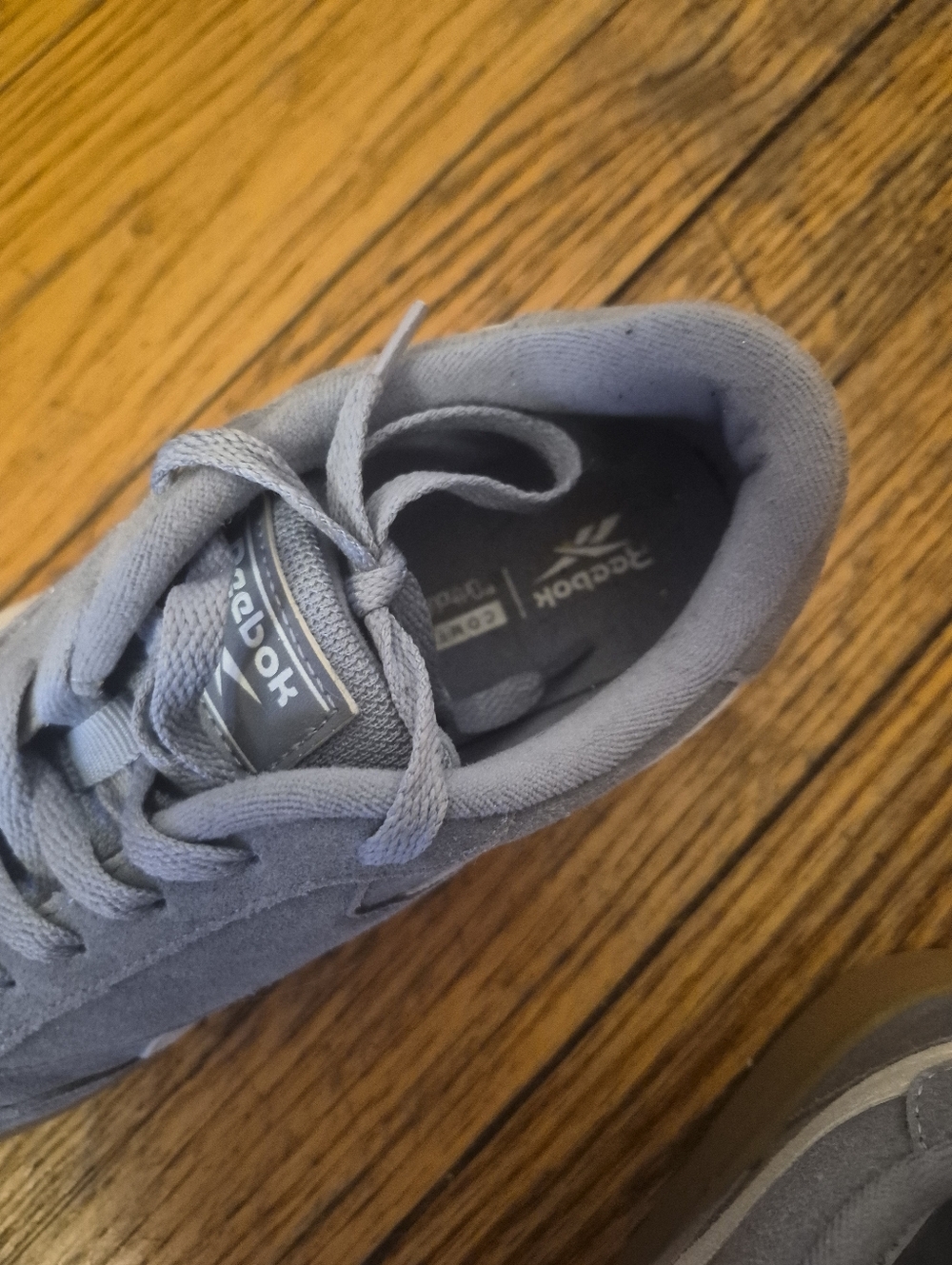 Baby Blue Suede Reebok Forte Lounger Sneakers - Picture 2 of 6
